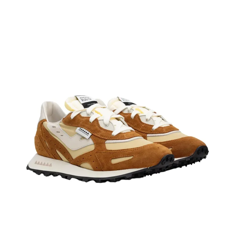 RUN OF Buttery Low-Top Casual Shoes Men's Yellow Brown-1