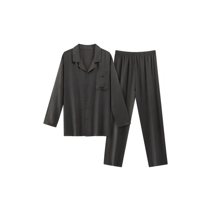 Maultiay Pajama Set Men's Dark Gray-0