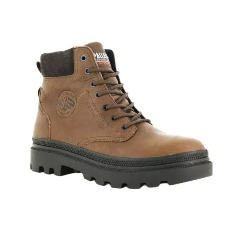 Palladium PALLATROOPER Waterproof And Wear resistant Short Outdoor Boots Men's Brown-3