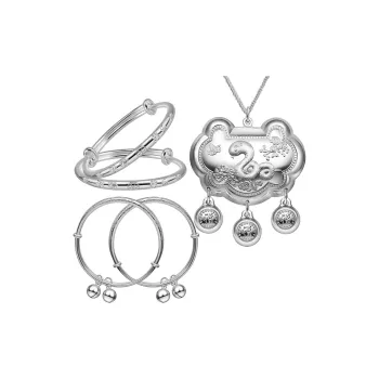 YINDIEFANG 999 Fine Silver Sterling Silver Bracelets Kids'