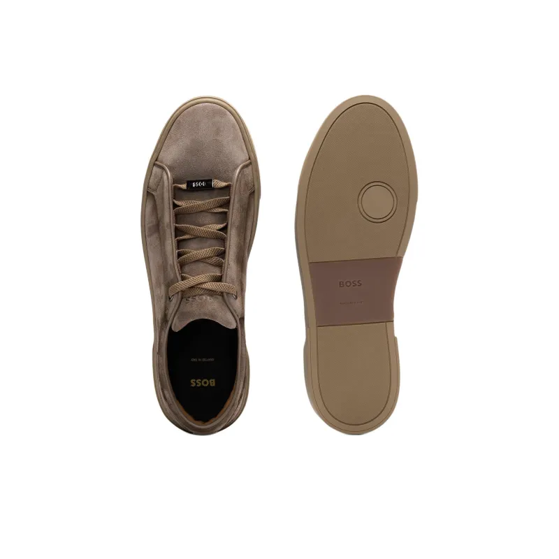 HUGO BOSS Gary Low Top Skateboard Shoes Men's Khaki-3