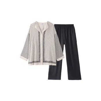 ROUKEER Pajama Set Women's White