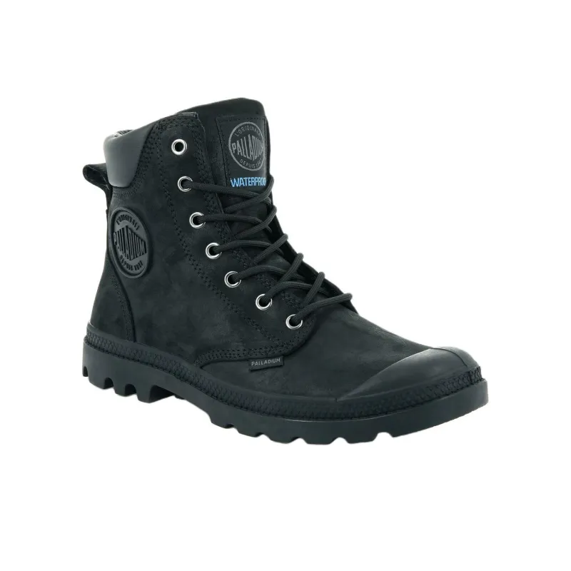 Palladium Pampa Waterproof Cushioning Short Outdoor Boots Unisex Black-3