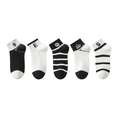 Cotton Gene Ankle Socks Women's 5 Pack