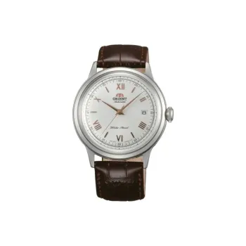 ORIENT Automatic Mechanical Movement Cow Leather Strap Watch 41mm Men's Watches Silver Dial