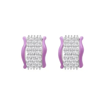 BOONEE ALUS White Gold Plated Copper Earrings Women's