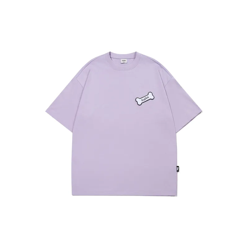 Guuka x Matsui Short Sleeved T Shirts Unisex Light Purple-1