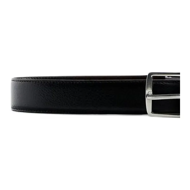 ZARA Cow Leather Metal Leather Belts Men's Black --2