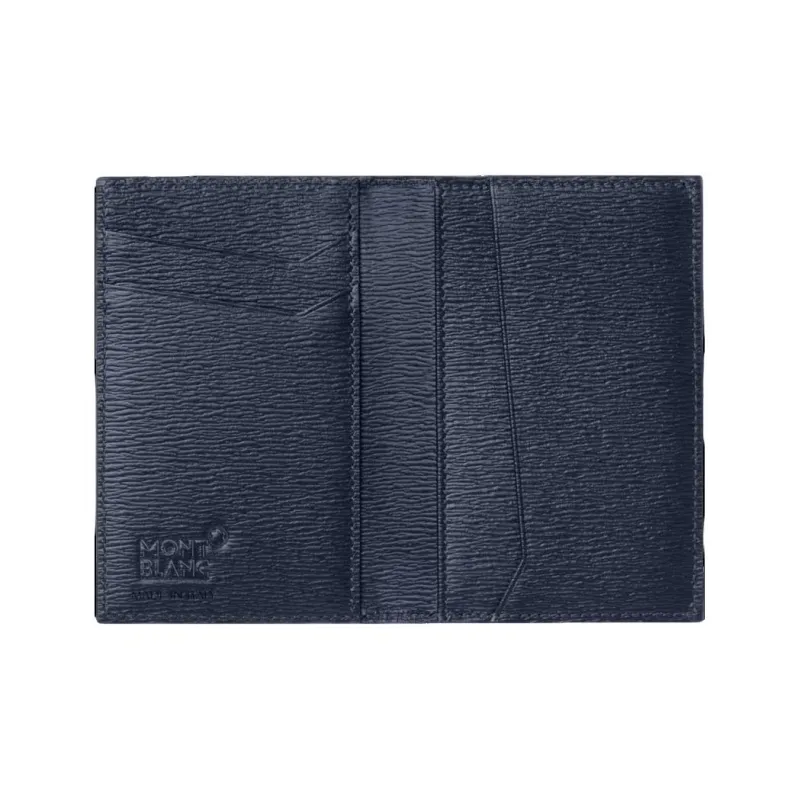 MONTBLANC Cow Leather Wallet Men's Blue-1