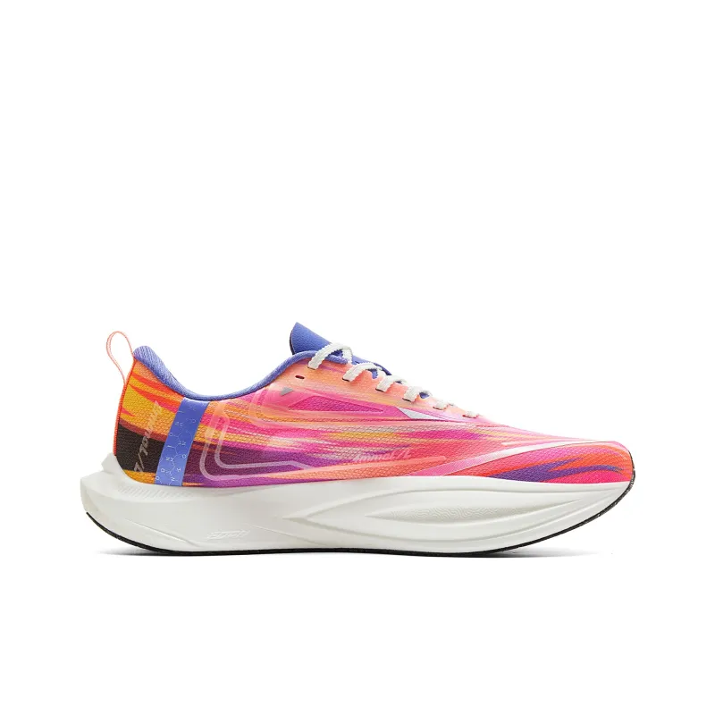 PEAK Cushioned Slip Resistant Abrasion Resistant Low Top Running Shoes Men's Rose Red Floral Yarn-1
