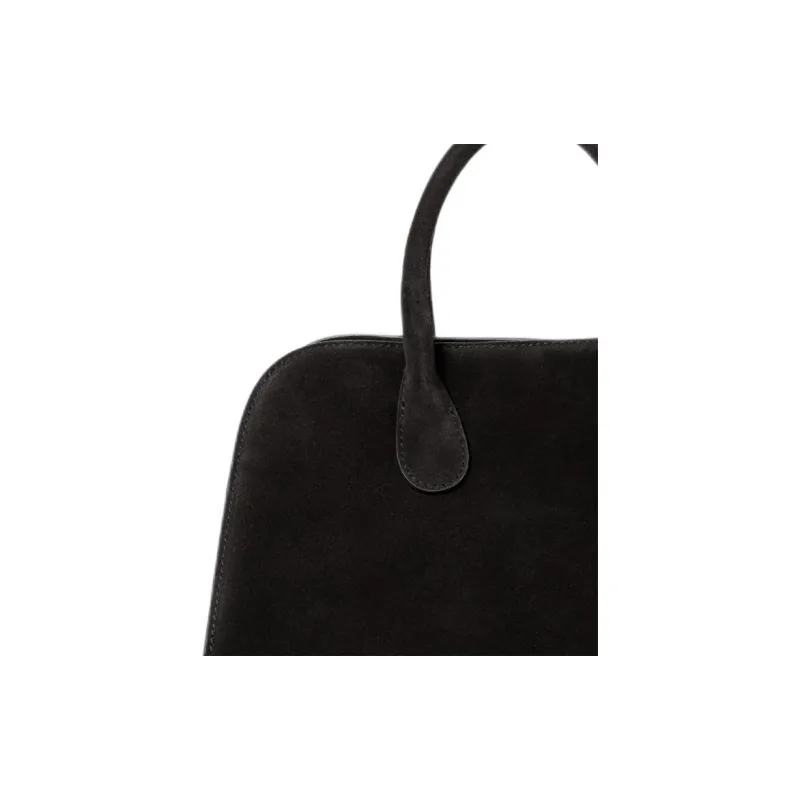 COS Leather Bowling Bag, Shoulder Bag, Crossbody Bag, Handbag Mini Women's Black-4