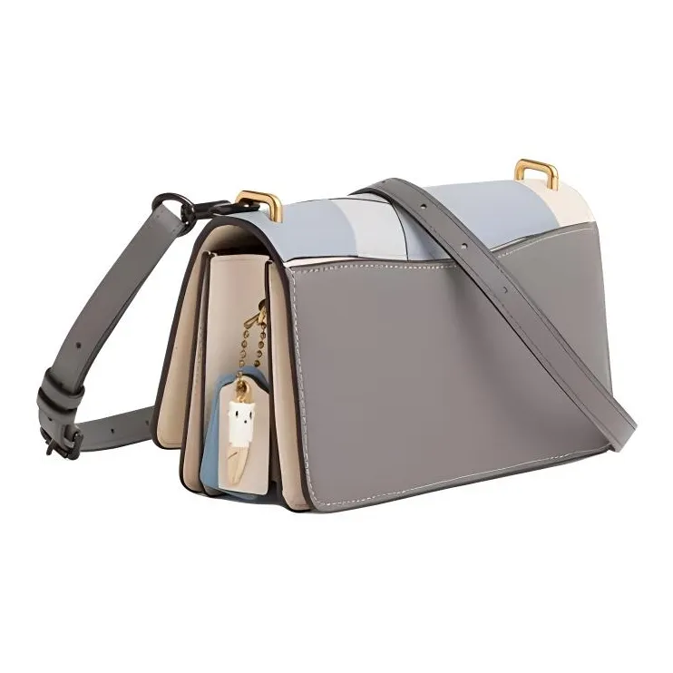 COACH Bandit Calfskin Shoulder Bag Medium Size Women's Brass With Ivory Accents-1