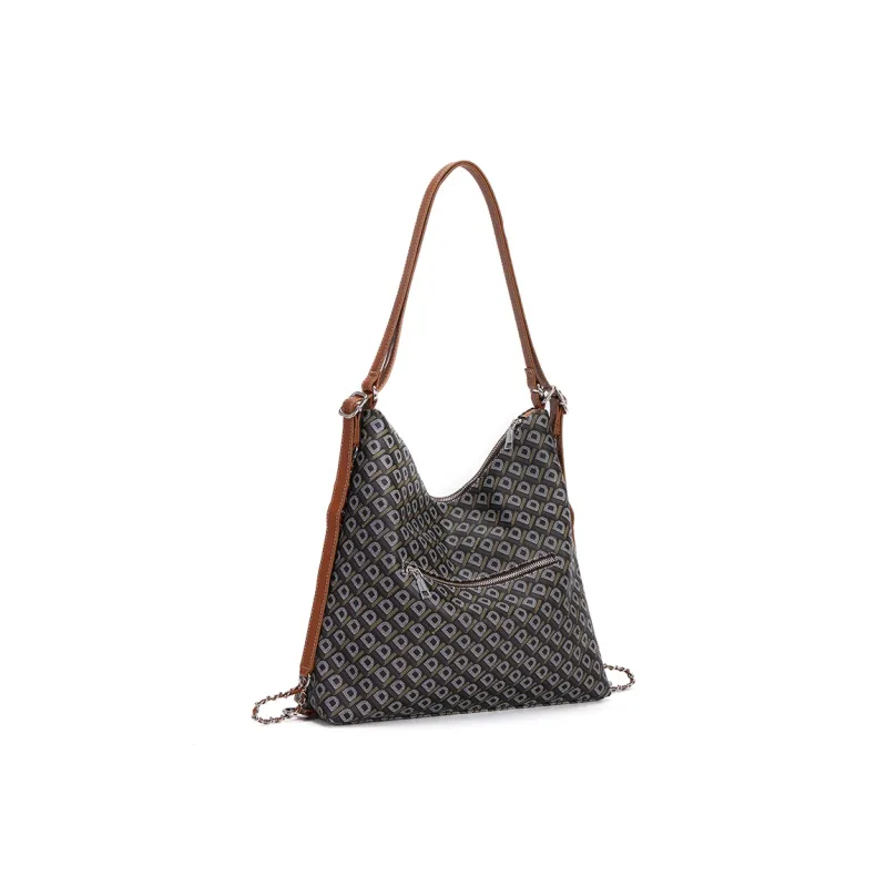 LUCKY DIAMOND Nylon Shoulder Bag Regular Women's Coffee/Custard-7