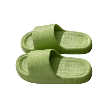 LUNNIFEIYA Platform Indoor Home Couple Bathing Slip Resistant Quiet Soft Sole Slippers