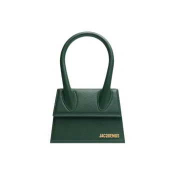 Jacquemus Goatskin Handbag Medium Size Women's Dark Green