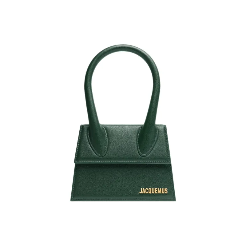 Jacquemus Goatskin Handbag Medium Size Women's Dark Green-0