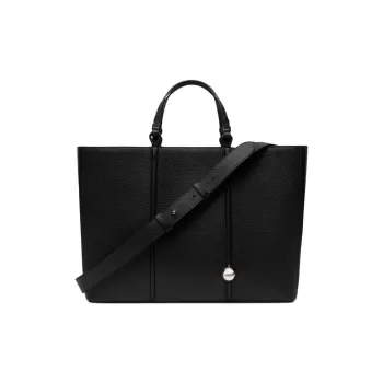 Jacquemus Calfskin Tote Bag Shopping Bag Handbag Unisex Black