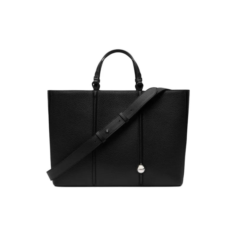 Jacquemus Calfskin Tote Bag Shopping Bag Handbag Unisex Black-0