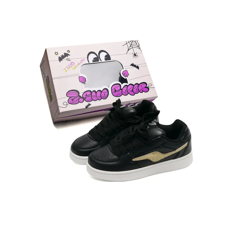 Z.SUO Cushioned Wear Resistant Lightweight Height Increasing Low Top Skateboard Shoes Men's-19