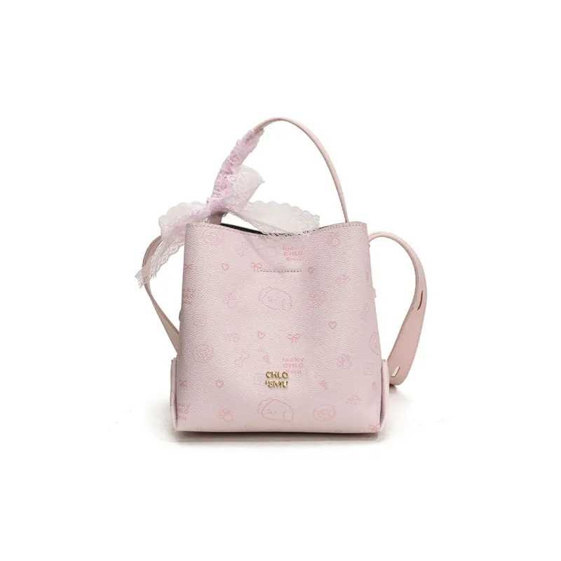 LUVISTRUE PU Bucket Bag, Shoulder Bag, Crossbody Bag, Handbag Regular Women's Pink/Beige/Coffee-6