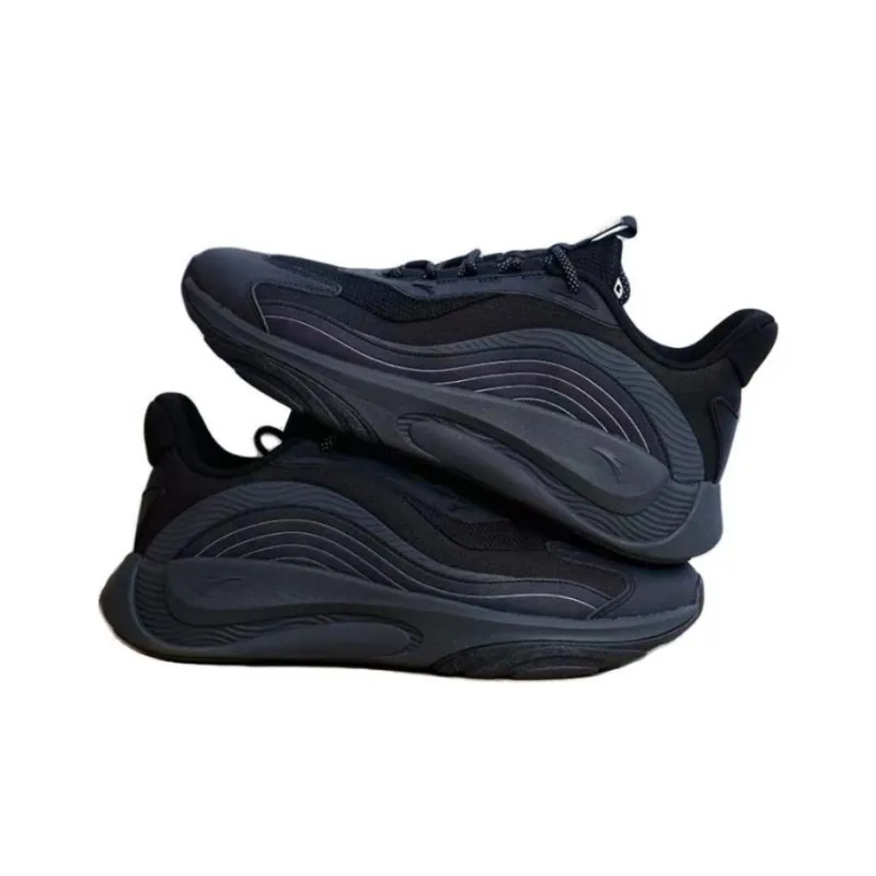 Anta Chao Bai Wear Resistant Low Top Casual Shoes Women's Black-2