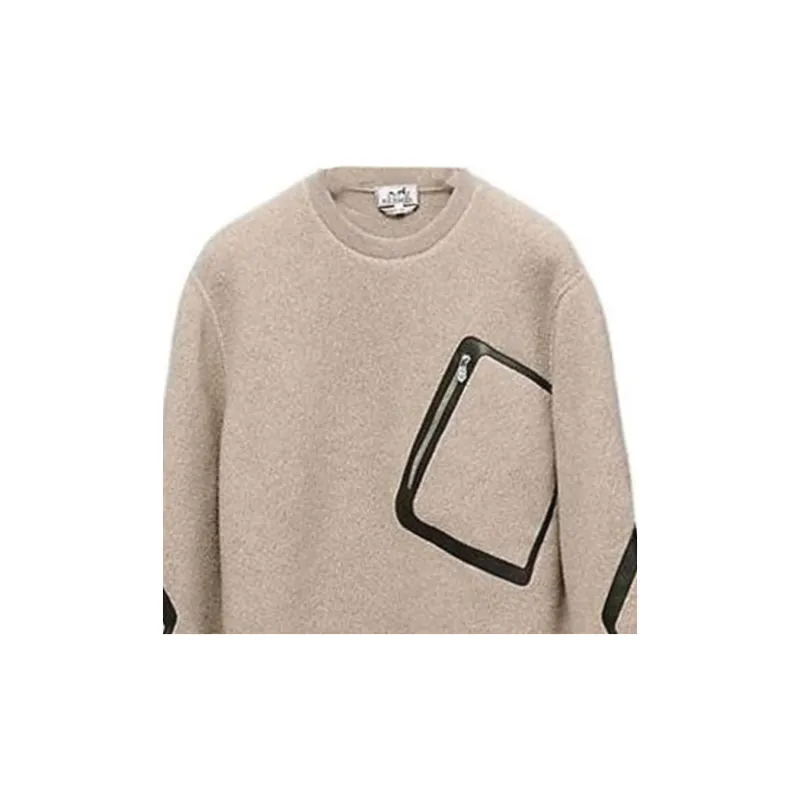 HERMES FW22 Sweatshirt Men's Khaki-3