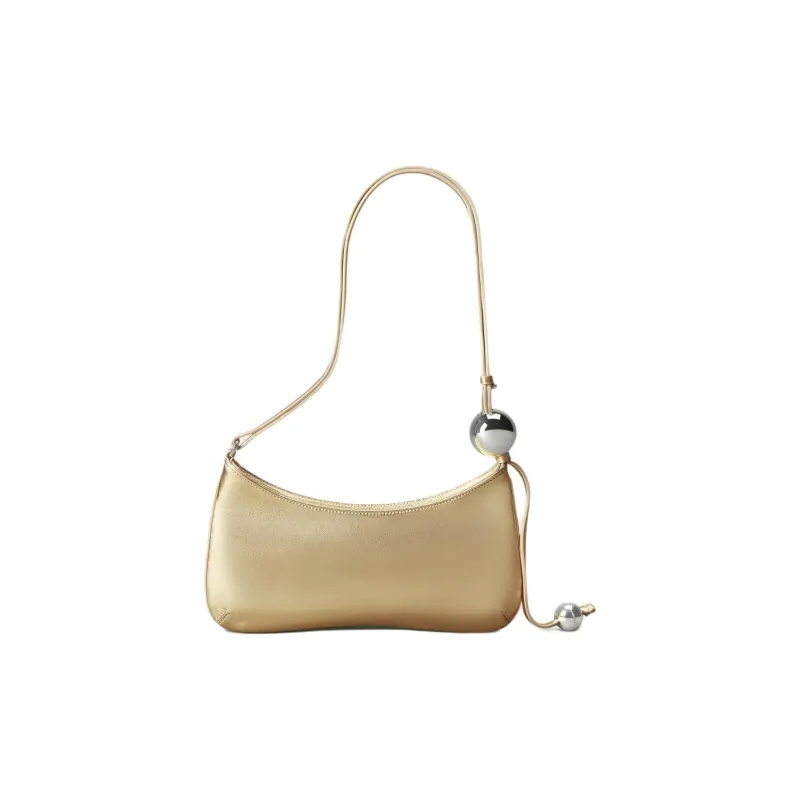 Jacquemus Polyurethane Shoulder Bag Women's Gold-3