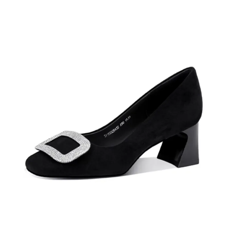 JESSICA SOPHIA Chunky Heel High Heels Women's Black-0