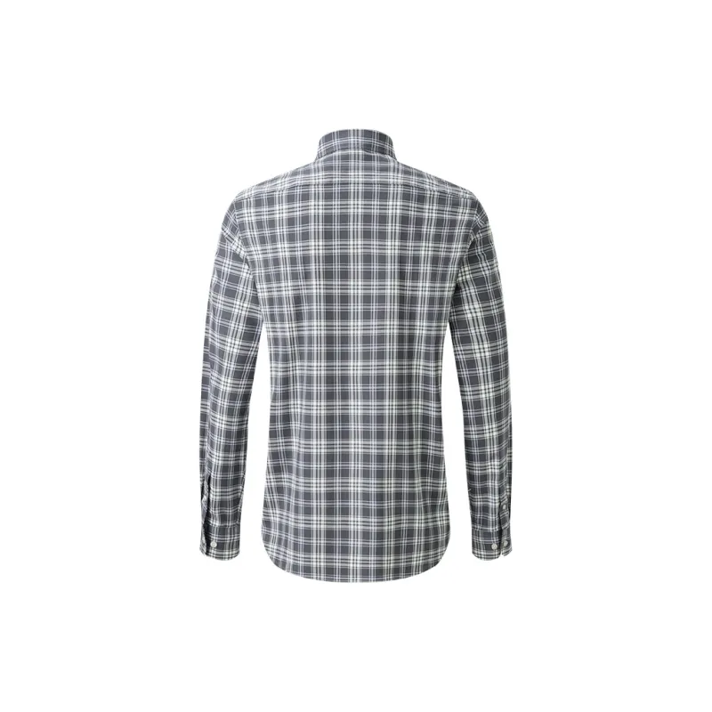 NAVIGARE Shirt Men's Dark Stone Gray/White-1