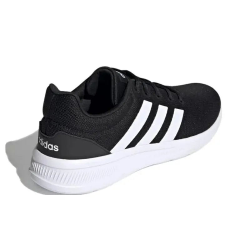 Adidas Lite Racer Slip-Resistant Low-Top Running Shoes Men's Black White-2