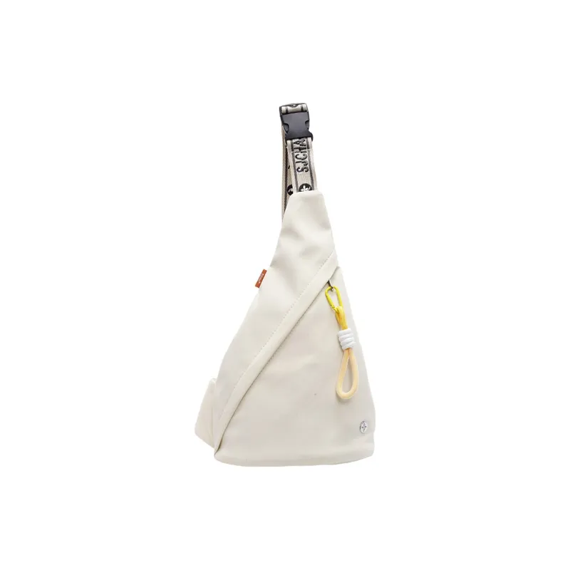 GOBLIN SHARKS 1759 Canvas Sling Bag Unisex White & Purple/White & Black/Yellow Brown/Black-6