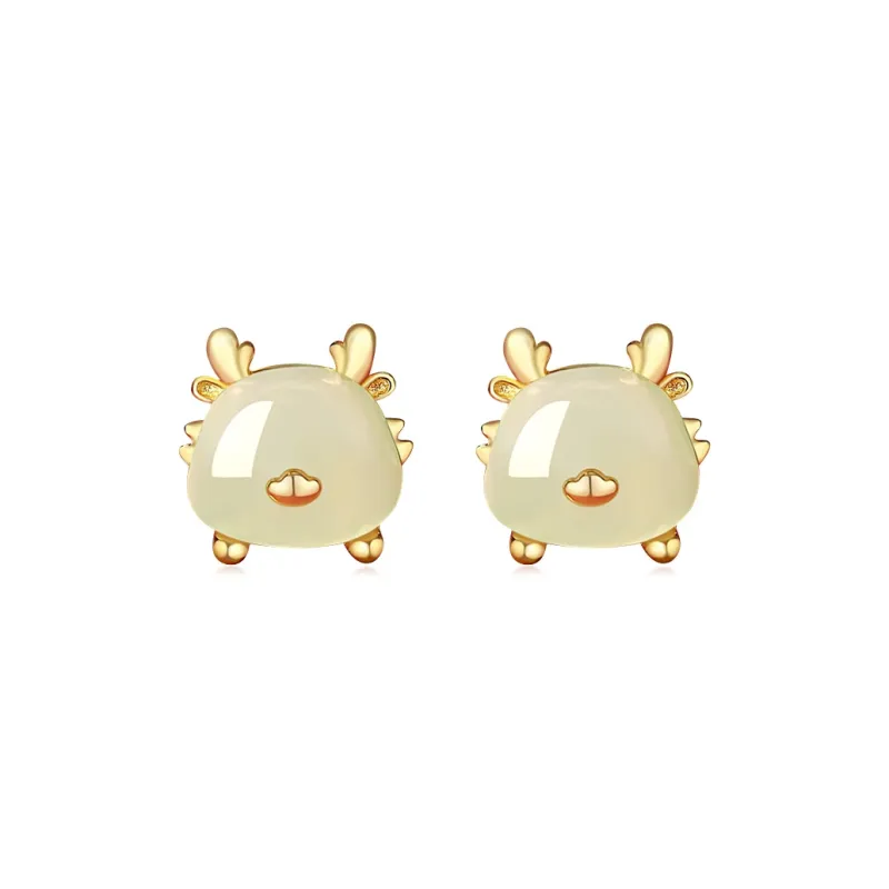 CENTURY&KINDLE Agate Stud Earrings Women's-3