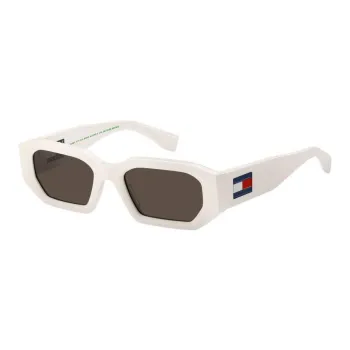 Tommy Hilfiger Eco Acetate Irregular Shape Sunglasses Unisex White