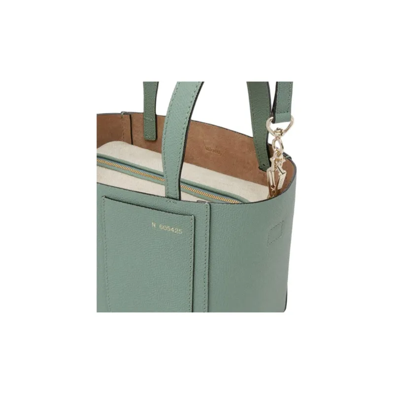 Valextra Patch Pocket Zip Up Mini Tote Bag-3