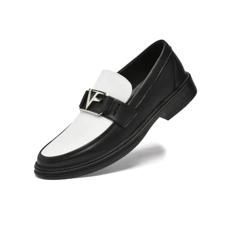 AIPSEN Loafers Men's Black White-2