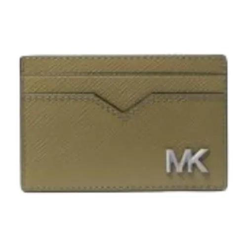 MICHAEL KORS Edison Scratch Resistant Crossgrain Leather Card Case