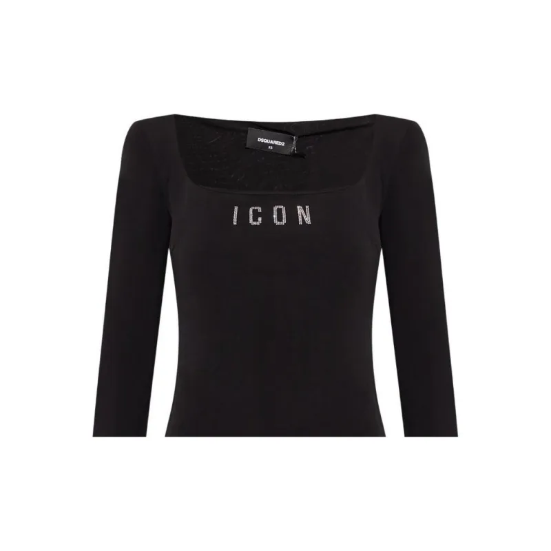 DSQUARED 2 Icon Logo Square Neck Mini Dress-4