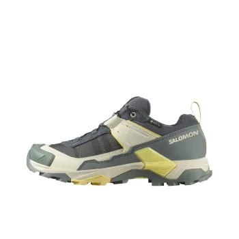 SALOMON Abrasion Resistant Low Top Hiking Shoes Women's Green White