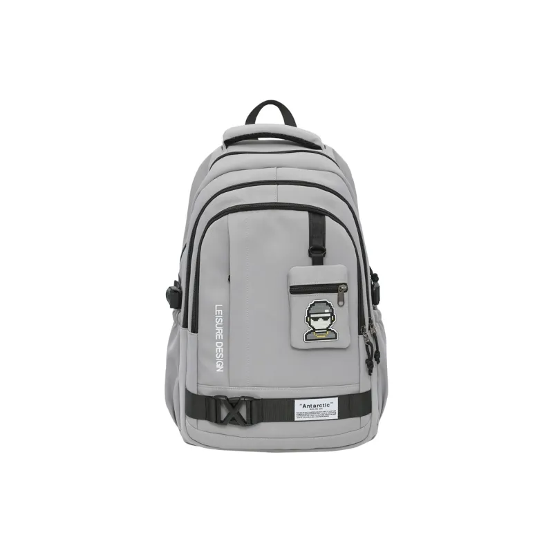 NOMK Nylon Backpack Regular Unisex Black/Khaki/Gray/Green/Blue-5