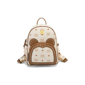 CLEVER& KETCH PU Small Backpack Regular Women's Ecru