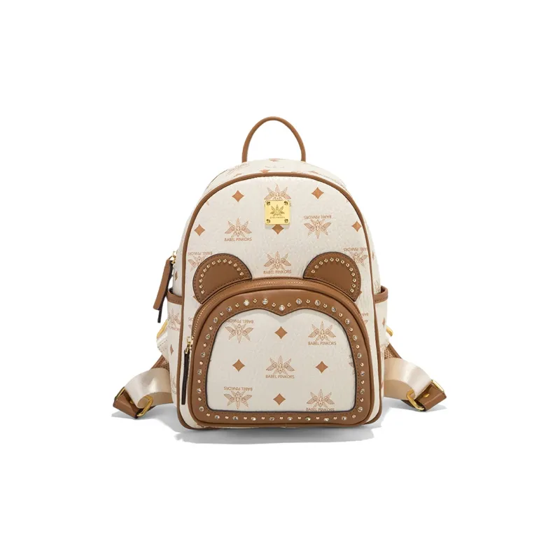 CLEVER& KETCH PU Small Backpack Regular Women's Ecru-0