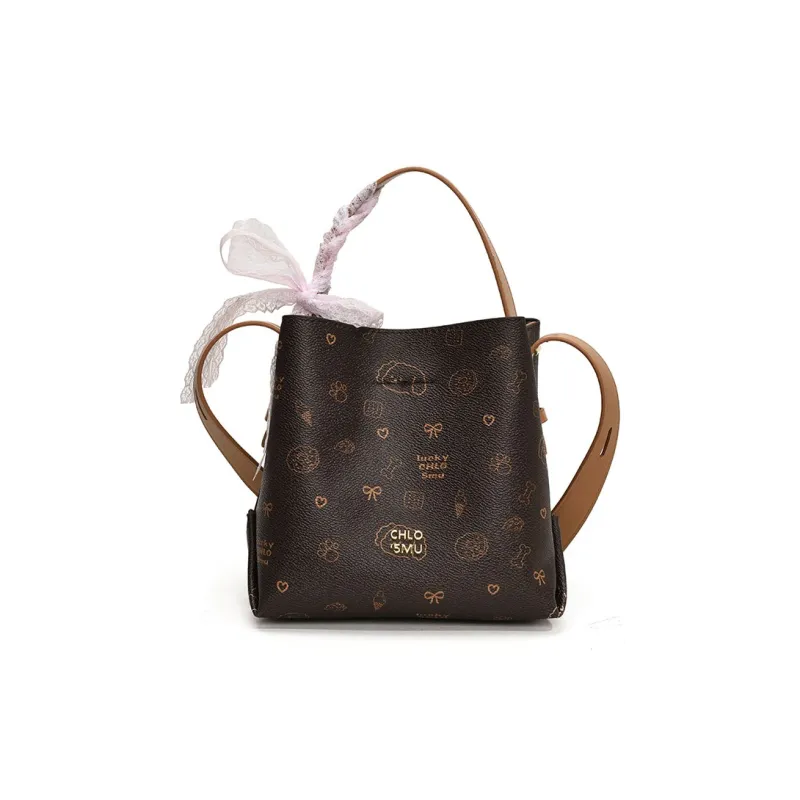 LUVISTRUE PU Bucket Bag, Shoulder Bag, Crossbody Bag, Handbag Regular Women's Pink/Beige/Coffee-12