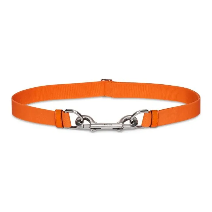 GUCCI Leather, Metal Leather Belts Men's Orange Width 2.5CM-0