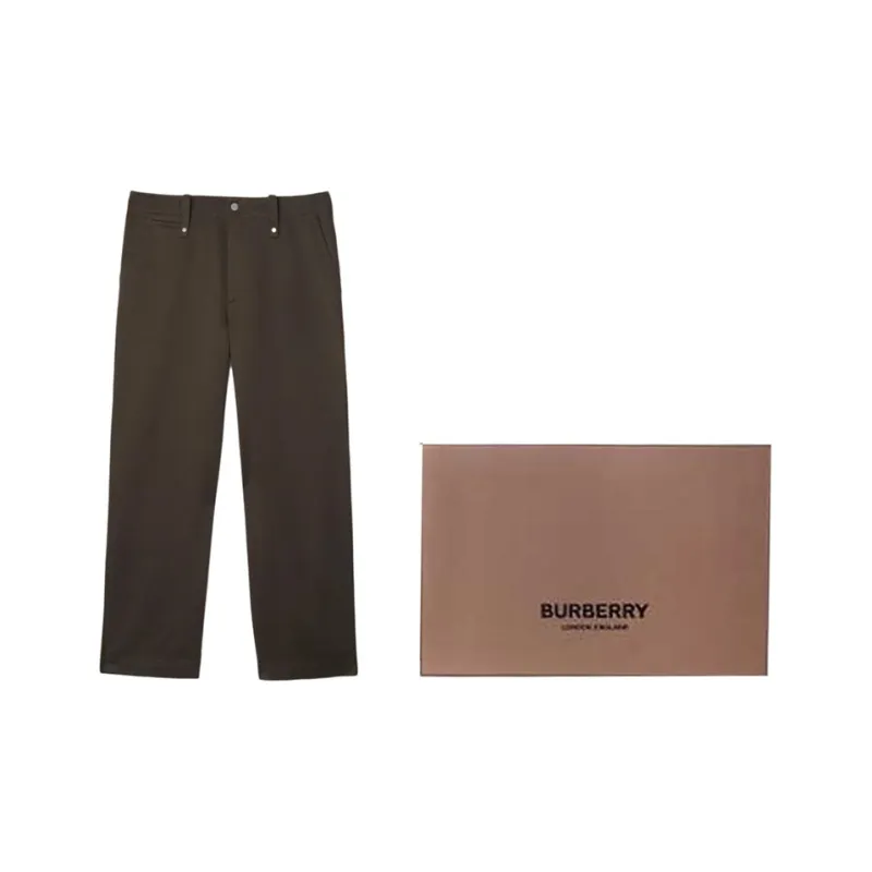 パンツ BURBERRY LOOSE-FIT CANVAS PANTS Burberry Straight-Leg Loose-Fit Trousers S - POIZON