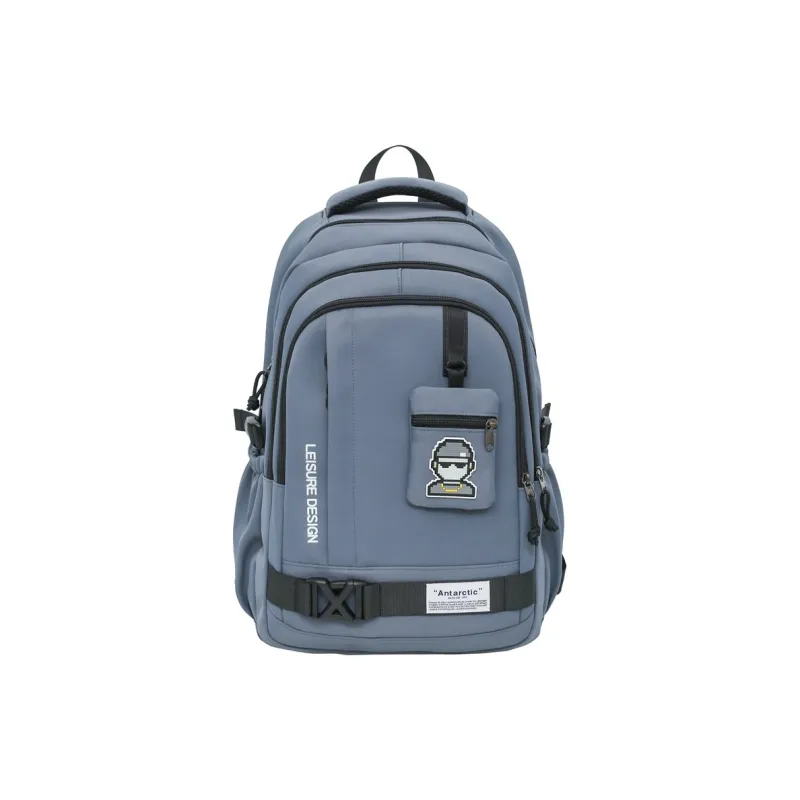 NOMK Nylon Backpack Regular Unisex Black/Khaki/Gray/Green/Blue-10