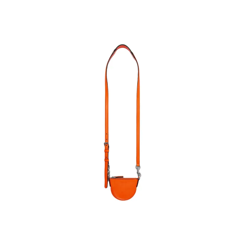 GUCCI Leather Crossbody Bag, Shoulder Bag Extra Mini Unisex Orange-2