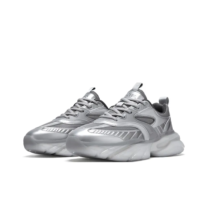 Jeep Slip Resistant, Abrasion Resistant, Breathable, Height Increasing Low Top Chunky Sneakers Men's Gray-2