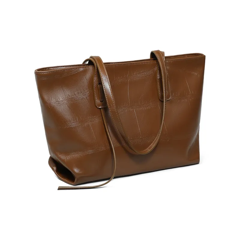 MILLIE'S Cow Leather Shoulder Bag Tote Shopping Bag Regular Women's Black/Dark Brown-8