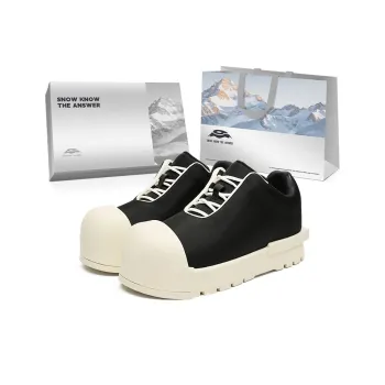 Snow Know The Answer SKTA Slip Resistant Breathable Lightweight Low Top Casual Shoes Unisex Black