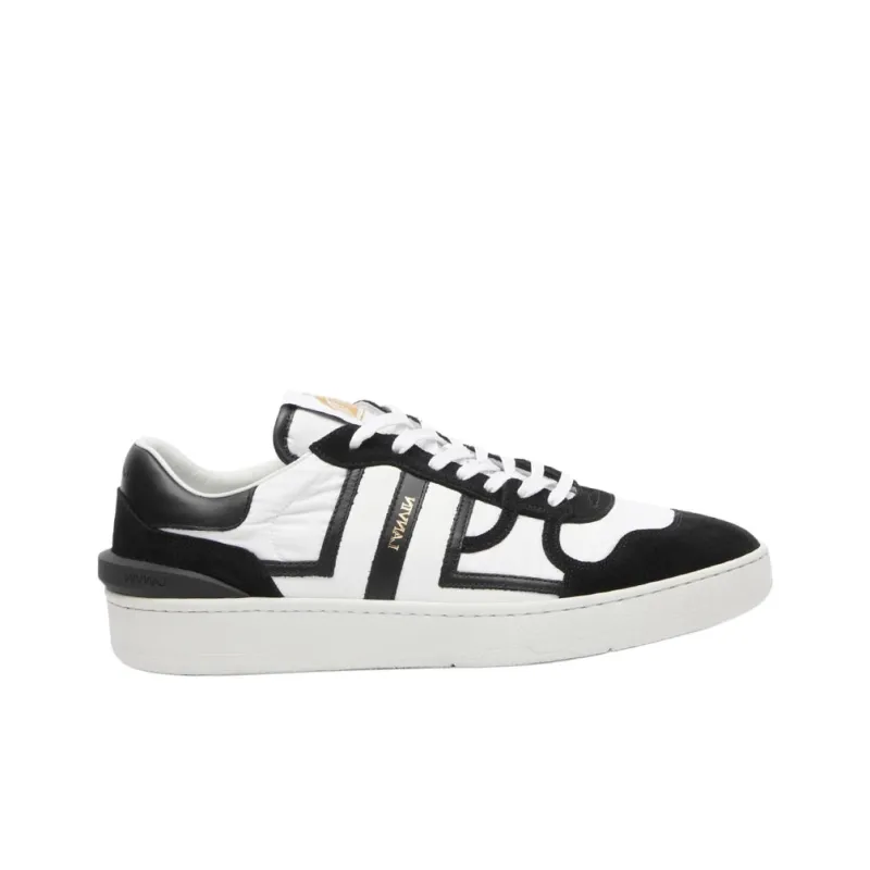 Lanvin Clay Low Top Skateboard Shoes Men's Black White-1